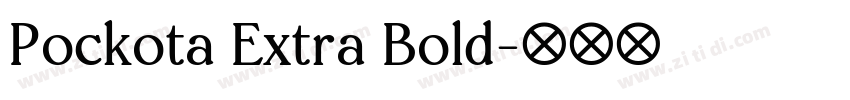 Pockota Extra Bold字体转换